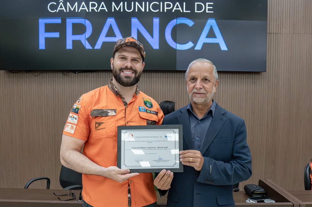 Câmara de Franca homenageia o grupo Legendários 3 Colinas com moção de aplausos