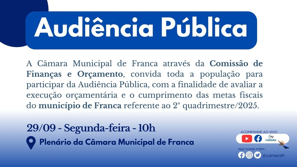 Imagem de divulgação da prestação de contas da Prefeitura Municipal