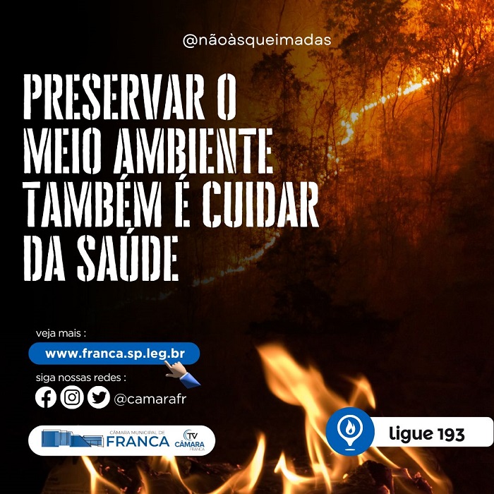 Banner de campanha de combate às queimadas