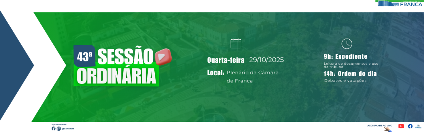 43ª Sessão Ordinária 
