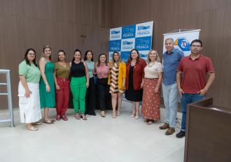 Foto dos participantes da oficina de conscientização contra o tabagismo