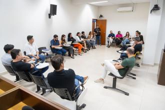 Participantes da reunião de lançamento do programa Futura Franca