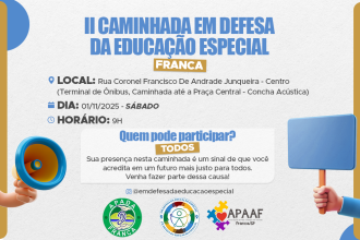 Convite da caminhada em defesa da educação especial