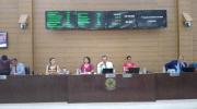 Mesa Diretora durante a 7ª Sessão Ordinária da Câmara Municipal de Franca Mesa Diretora durante a 7ª Sessão Ordinária da Câmara Municipal de Franca