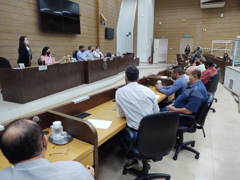 Reunião das comissões permanentes da Câmara realizada na manhã de hoje, 12
