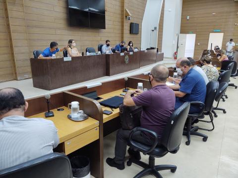Reunião das comissões permanentes da Câmara realizada na manhã de hoje, 19