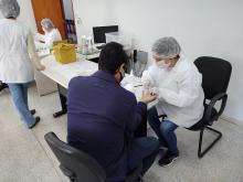 Funcionário da Câmara Municipal de Franca é testado para covid-19 na manhã de hoje, 05